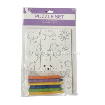 Easter 1PCS Puzzle with 6pcs crayon